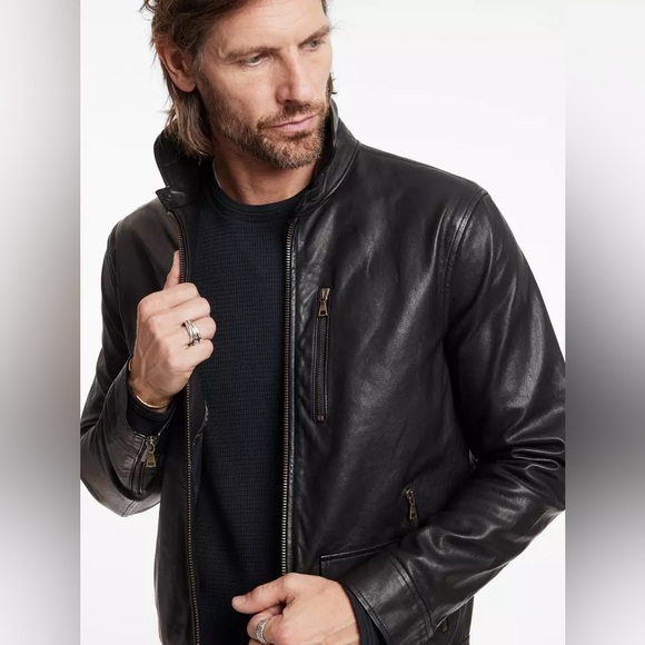 John Varvatos York Leather Jacket. size EU 46 USA 36. - Picture 3 of 16